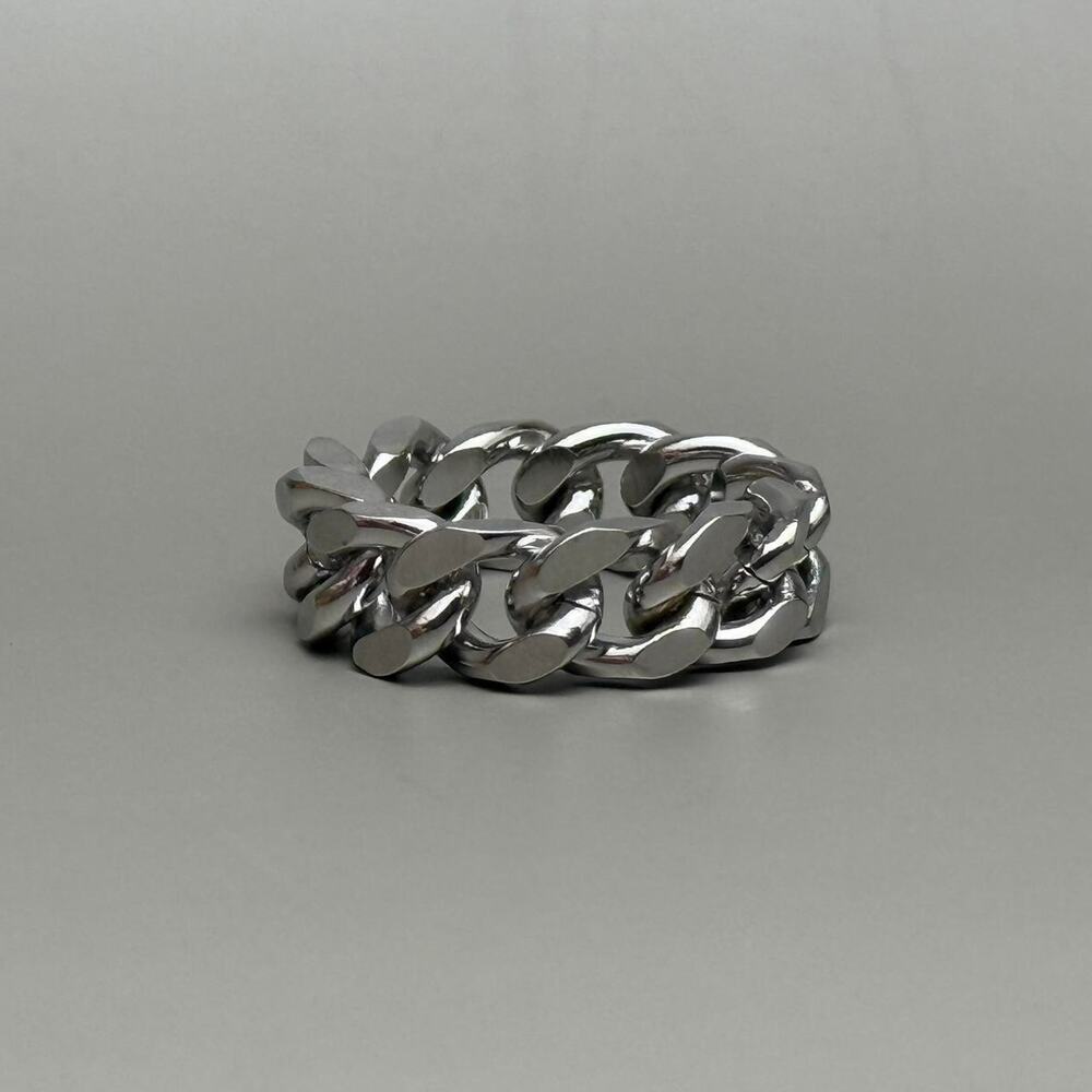 Y2K Vintage Silver Thick Cuban Ring – Size 8.5, Unisex, Brand New